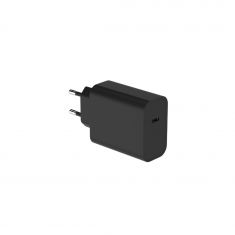 Chargeur secteur 1 Port USB-C : 5V/3A, 9V/3A, 12V/3A, 15V/3A, 20V3.25A, 65W, Power Delivery, coloris noir - Format sachet