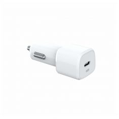 Chargeur allume-cigare 1 port USB-C - Compatible Power Delivery - 30W - 3A - blanc