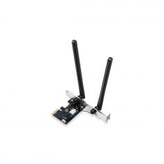 Adaptateur PCIe WiFi 6E AXE5400 Bluetooth 5.2 Vitesse 2402 Mbps (6 GHz) + 2402 Mbps (5 GHz) + 574 Mbps (2,4 GHz) 2 antennes externes à double bande gain élevé