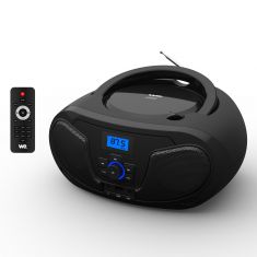 Lecteur Radio CD-USB(MP3)-Bluetooth avec télécommande, 2*2W Noir