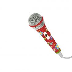 Microphone filaire WeKids, en jack 3.5mm, longeur du câble 2.8m, modèle ROUGE INSECTE  