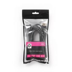 Rallonge HDMI mâle/femelle 3m noir, plaqué or, 4K, AWG 30 vendu en SACHET