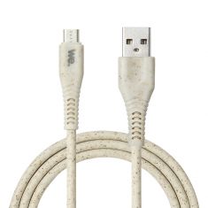 Câble micro USB/USB A bisourcé avec 30% de matières recyclées - 2m - Packaging écoconçu