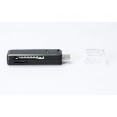 D2 - Lecteur de cartes SD/micro SD/SDHC - Port USB-C (USB 3.2 gen 1) - transferts jusqu'à 5 Gbps - coloris noir