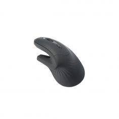 Souris ergonomique WE, 2-en-1 connexion BT + 2.4GHz,  5 boutons et 1 molette DPI 800-1200-1600 noire, 2 piles AAA inclus