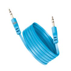 Câble Jack/Jack M/M plat 1.50m - bleu 3.5mm