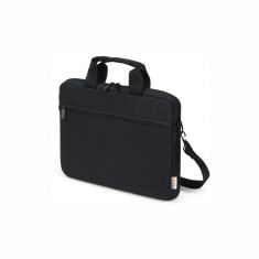 DICOTA Sacoche BASE XX Laptop Slim case Noir pour PC Portable 13-14.1''  legere polyester fermeture eclair compartiment rembourré épais Garantie 5 ans D31800"