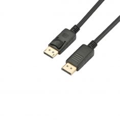 Câble DisplayPort 1.2 Male/Male avec système de verrouillage - Longueur 2M - Noir - en sachet