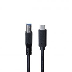 Câble USB-C 3.0/USB B 2m - noir - 5Gbit/s