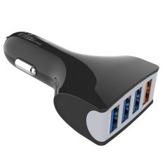 Chargeur allume-cigare 4 ports USB - Total 35W/7A - 1 port QC 3.0 18W (DC 5V/3A, 9V/2A, 12V/1.5A) + 3 ports 15.5W (DC 5V/3.1A ) - Noir
