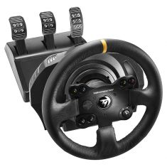 THRUSTMASTER TX Leather Ed. Volant 28cm cuir a retour de force 900° technologie HEART boite sequentiell + pédalier métal PC/XBox One