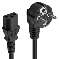 Câble alimentation secteur Europa IEC C13 - pour PC fixe / moniteur Coloris noir - 1m50