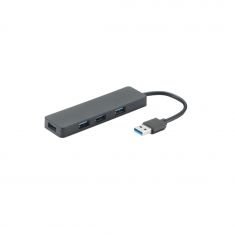 Hub USB 4 ports USB 3.2 gen 1 (USB 3.0) pour PC, PC portable et MacBook - 15 cm - sans alimentation - noir - en sachet