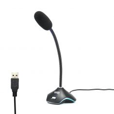 WE Gamium microphone gamer RGB USB avec touches de contrôle de volume ,15 modes de couleurs, idéal pour jeux vidéos, appels, streaming