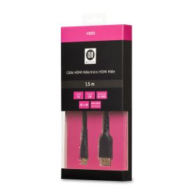 Câble HDMI 1.4 M/micro HDMI M 1.50 m câble noir connecteur gold