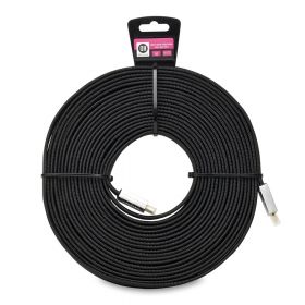 Câble HDMI noir ultra plat 10m Accroche cavalier