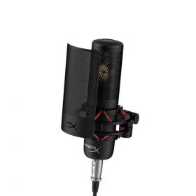 Microphone à condensateur HyperX ProCast Noir, Connection XLR, Cardioïde, support anti-vibration, filtre anti-pop détachable, filtre passe-haut 80Hz