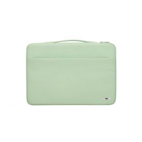 WE POP Housse PC jusqu'à 15.6'' Verte : Poignée de transports, attache arrière pour valise, poche frontale pour rangement avec compartiments